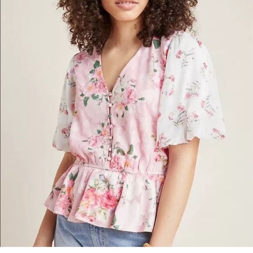 Hermant & Nandita Floral Top Size Medium